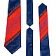 Галстук красно-синий с вышивкой №649 LN-2044
