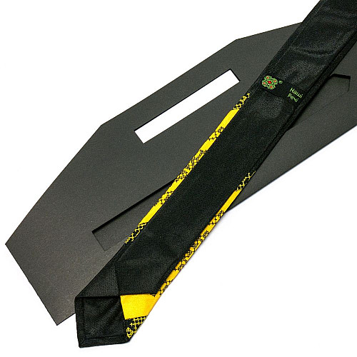 Галстук желто-черный с вышивкой №654 LN-2049