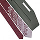 Краватка бежево-бордова з вишивкою №623 LN-2050