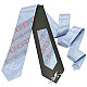 Галстук серого цвета с вышивкой №608 LN-2053