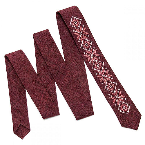 Модный тонкий вышитый галстук №662 LN-2069