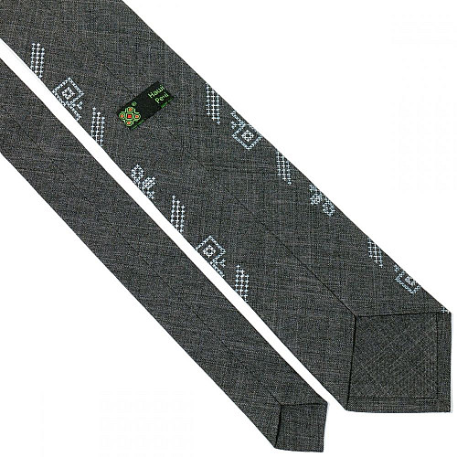 Модный серый вышитый галстук №680 LN-2074