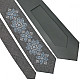 Модна вишита краватка сірого кольору №681 LN-2077
