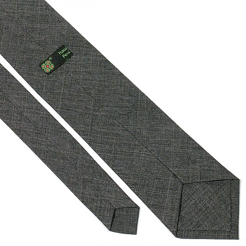 Модна вишита краватка сірого кольору №681 LN-2077