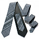 Вышитый серый галстук №728 LN-2079
