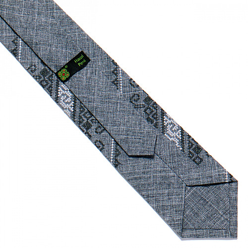 Вышитый серый галстук №728 LN-2079