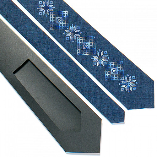 Синя вишита краватка №726 LN-2081