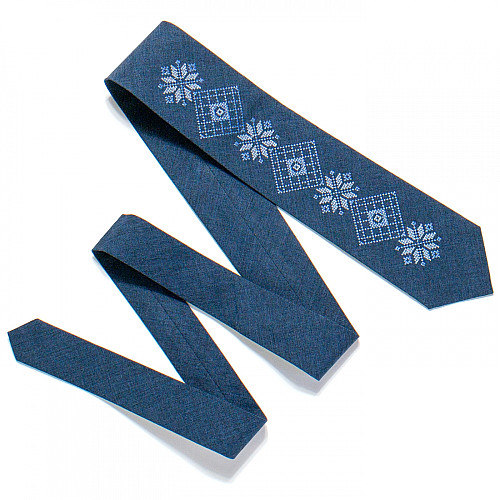 Синя вишита краватка №726 LN-2081