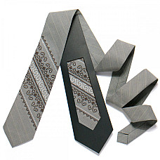 Вышитый серый галстук №724 LN-2082