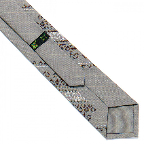 Вышитый серый галстук №724 LN-2082