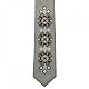 Серый вышитый галстук №723 LN-2083