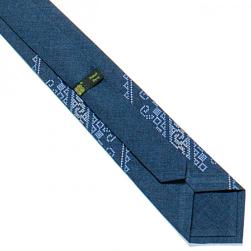Синий вышитый галстук №722 LN-2084