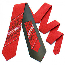 Красный вышитый галстук №735 LN-2088
