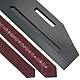 Бордовый узкий вышитый галстук №763 LN-2096