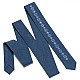 Темно-синя вузька вишита краватка №761 LN-2097
