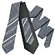 Серый оригинальный вышитый галстук №756 LN-2103