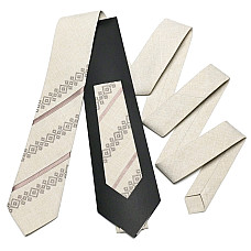 Серый оригинальный вышитый галстук №759 LN-2104