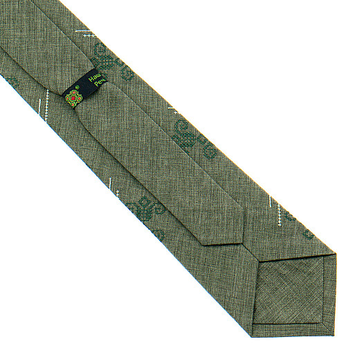 Модна вишита зелена краватка №801 LN-2108