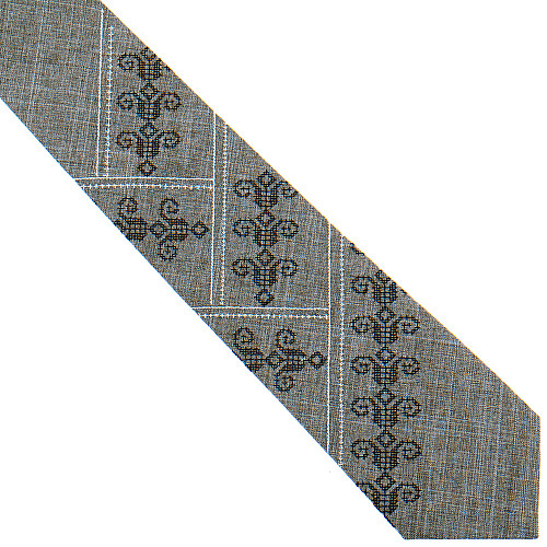 Модна вишита сіра краватка №800 LN-2109