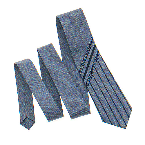 Серый галстук с вышивкой №840 LN-2121