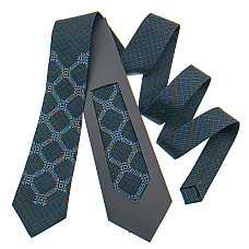 Темно-сіра краватка з вишивкою №839 LN-2122