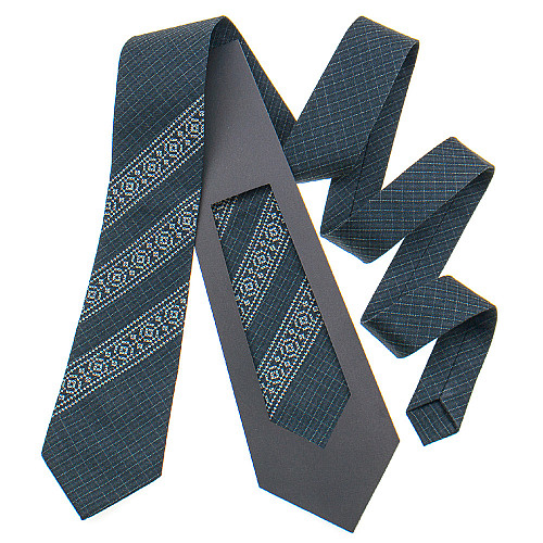 Галстук с вышивкой темно-серый №838 LN-2124