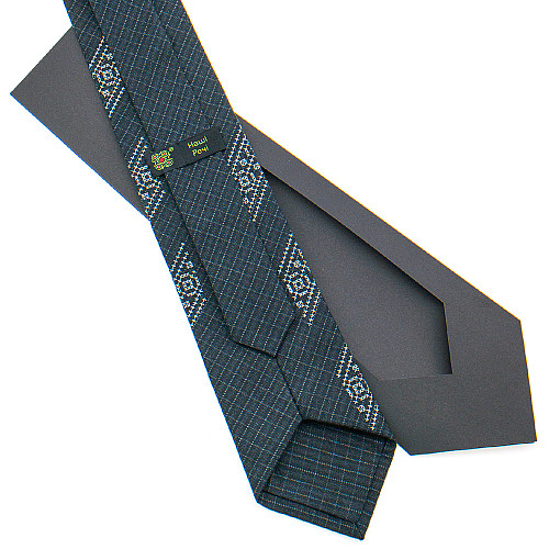 Галстук с вышивкой темно-серый №838 LN-2124