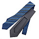 Краватка №966 синя з вишивкою LN-2146