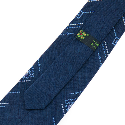 Синий вышитый галстук с узором №968 LN-2149