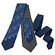Синя вишита краватка №969 з візерунком LN-2150