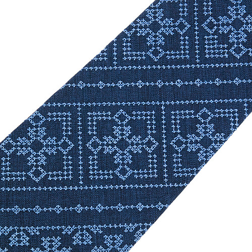 Синя вишита краватка №969 з візерунком LN-2150