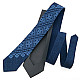 Синя вишита краватка №969 з візерунком LN-2150
