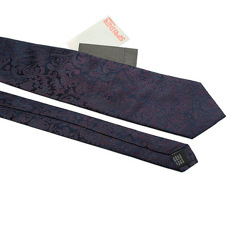 Краватка Emilio Corali чоловіча синьо-фіолетова з візерунком GIN-2002