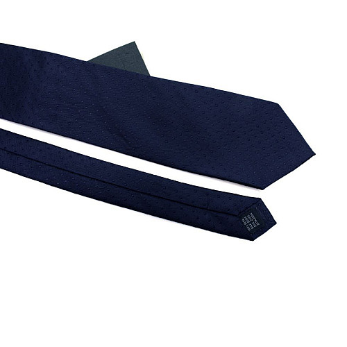 Краватка Emilio Corali темно-синя в горох GIN-2003