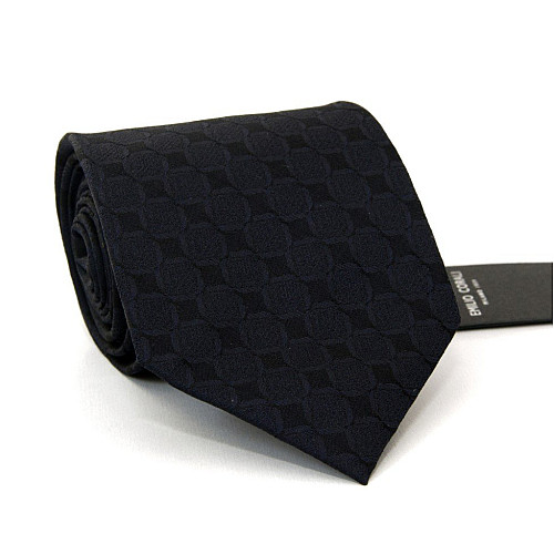 Брендова краватка Emilio Corali темно-синя в квадратики GIN-2008