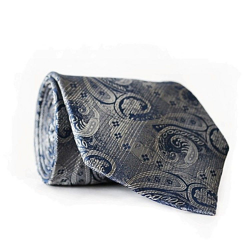 Галстук чоловічий Синій Сірий Emilio Corali GIN-2011