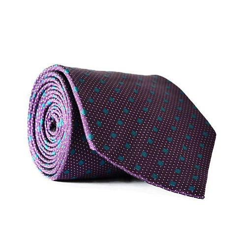 Галстук Emilio Corali фиолетовый в синие ромбики GIN-2014
