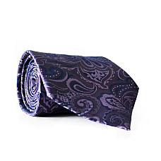 Галстук Perform Uomo фиолетовый с узором пейсли GIN-2015