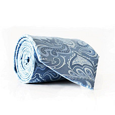 Галстук Perform Uomo голубой с узором пейсли-огурец GIN-2017