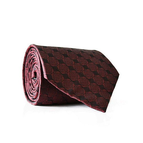 Краватка Emilio Corali бордова в квадратики GIN-2018