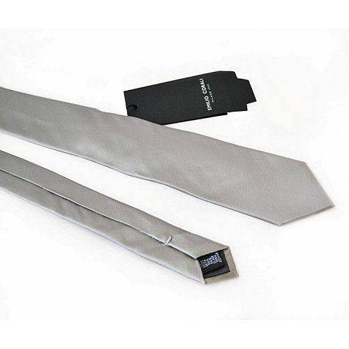 Галстук Emilio Corali свветло-серый GIN-2034