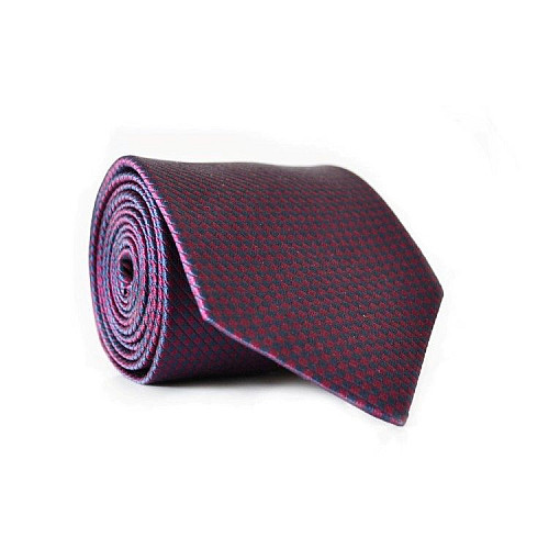 Галстук чоловічий синій-бордовий в квадратики Emilio Corali GIN-2043