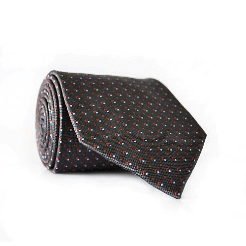 Галстук чоловічий темно-сірий з крапками Emilio Corali GIN-2048