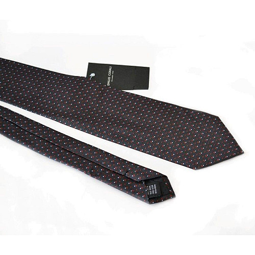 Галстук чоловічий темно-сірий з крапками Emilio Corali GIN-2048