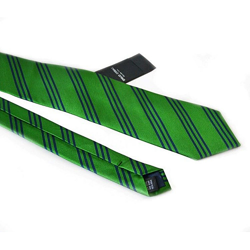 Галстук чоловічий Зелений з Синіми смужками Emilio Corali GIN-2055