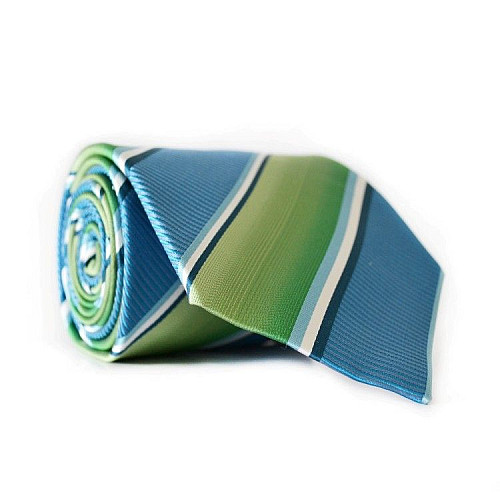 Галстук мужской Синий Зеленый GIN-2067