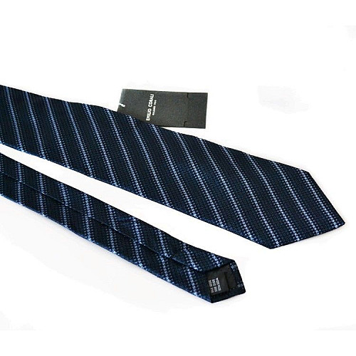 Галстук Emilio Corali синий с голубыми полосками GIN-2073