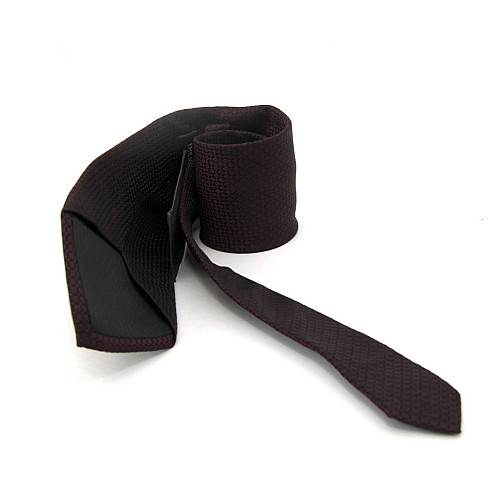 Бордовый мужской галстук Emilio Corali в ромбіки GIN-2129