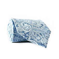 Галстук Perform Uomo голубой с узором турецкий огурец-пейсли GIN-2132