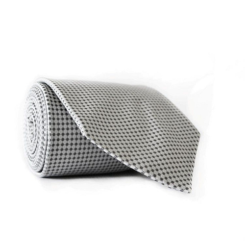Галстук Emilio Corali мужской серый в голубые точки GIN-2138